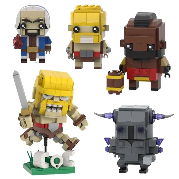 Zestaw Klocków MOC - Barbarzyńcy ,Hog Rider, Wizard, Pekka