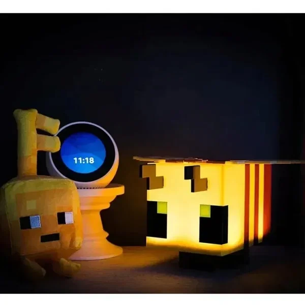 Lampka nocna LED Pszczółka Minecraft