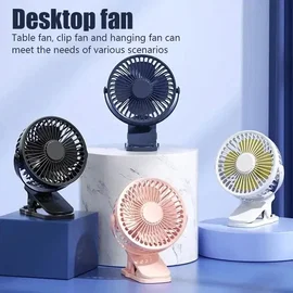 Wentylator Clip USB z Lampką LED 360°