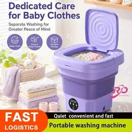 Składana mini pralka turbinowa 8L, 3 tryby