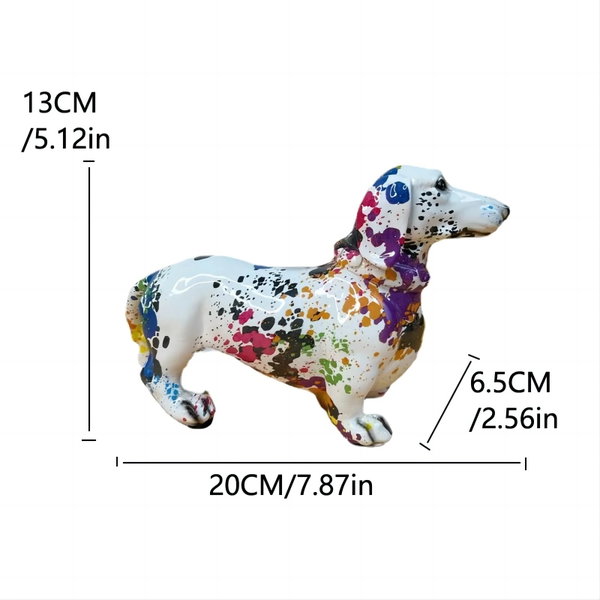 Stojący buldog francuski z koloru białego, 17,4×8×15,2 cm