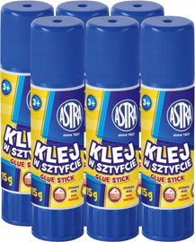 KLEJ W SZTYFCIE ASTRA 15G ZMYWALNY BEZPIECZNY DLA DZIECI x 6