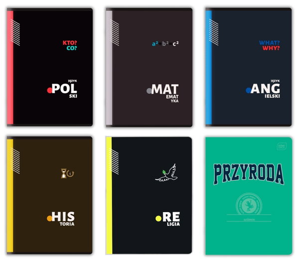 Komplet zeszytów przedmiotowych A5/60 kartek klasa 4 TOP-2000