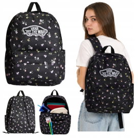 Plecak Vans Old Skool Classic 22L czarny matte floral młodzieżowy