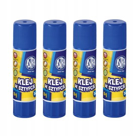 4 x Klej szkolny Astra w sztyfcie 8g - Super mocny