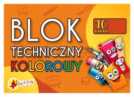 Blok techniczny kolorowy A3 - 10 arkuszy, 10 kolorów