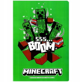 Zeszyt A4 32 kartki w kolorowe trzy linie Minecraft Astra