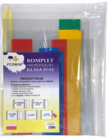 Okładki na książki komplet uniwersalny do klasy 4-6 FUDKOP 001581