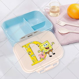 Uroczy kreskówkowy pojemnik na lunch dla dzieci SpongeBob, litera A-Z – HMBB1123