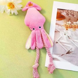 Piszcząca pluszowa zabawka dla psa w kształcie ośmiornicy – pink Octopus