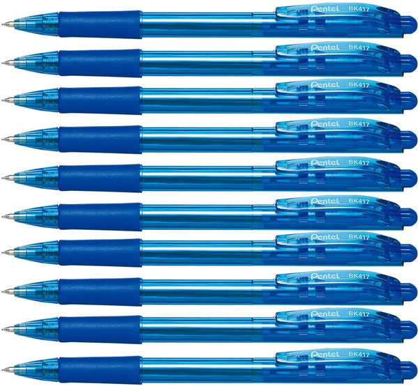 Długopis Pentel BK417 WOW Automatyczny Niebieski 10x