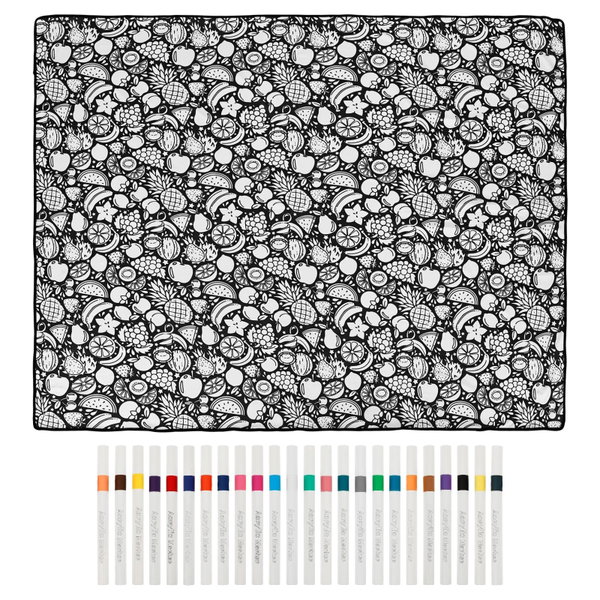 Koc do samodzielnego malowania z markerami Fruit Design