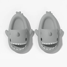 Light gray sandały EVA Shark dla dorosłych z grubą podeszwą
