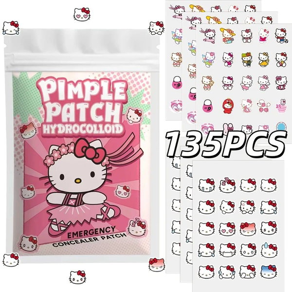 135 szt. Niewidoczne hydrokoloidowe plastry na wypryski Sanrio Hello Kitty
