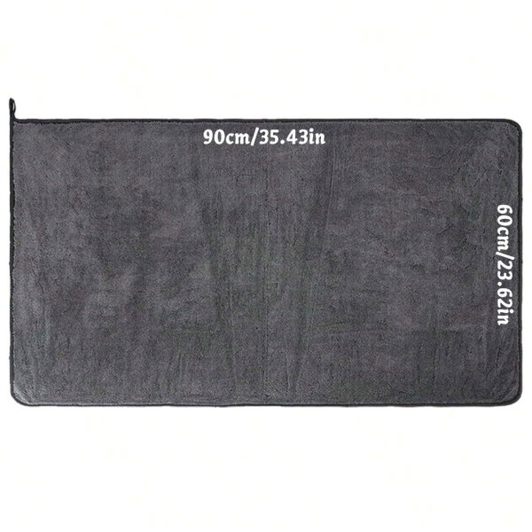 Ciemnoszary ręcznik do samochodu 60x90 cm supercienkie włókno
