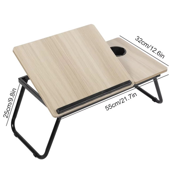 Regulowany stolik na laptopa do łóżka w kolorze Walnut