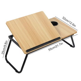 Regulowany stolik na laptopa do łóżka w kolorze White Maple