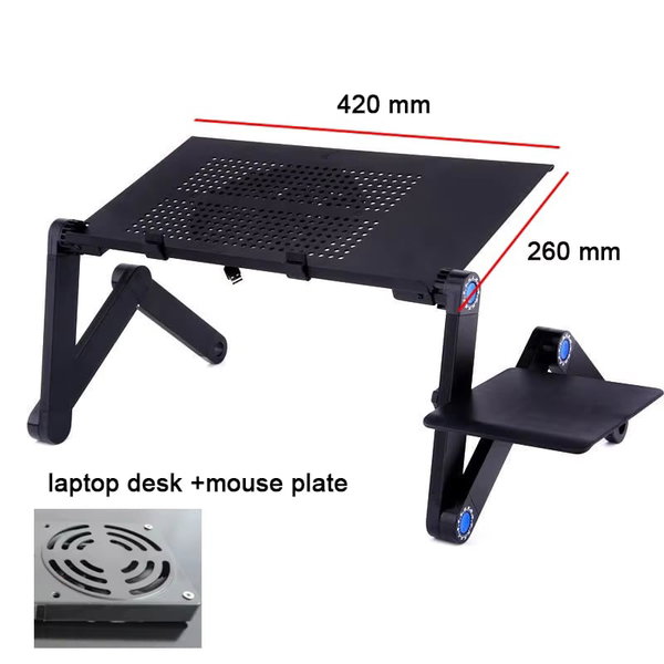 Regulowany stojak na biurko na laptopa z podkładką pod mysz