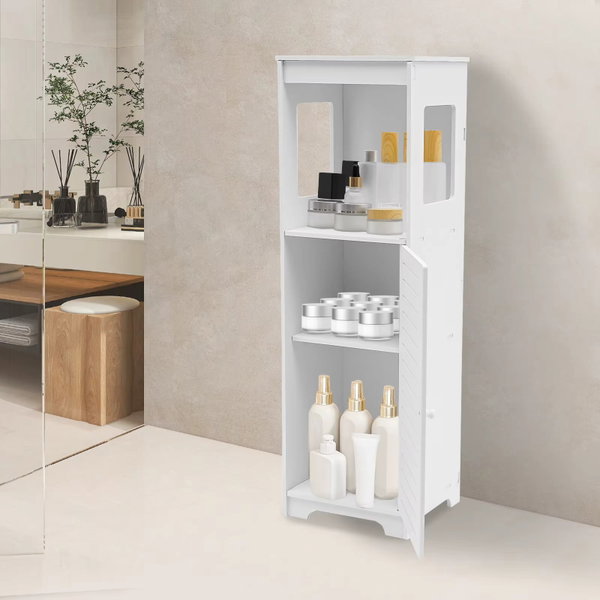 Szafka do łazienki biała PVC 28x25x90cm organizator na chusteczki