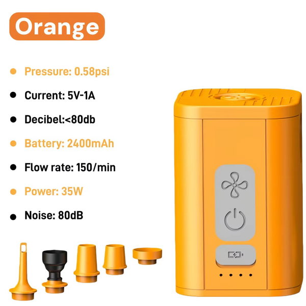 Pompka powietrza USB 3 w 1 żółty