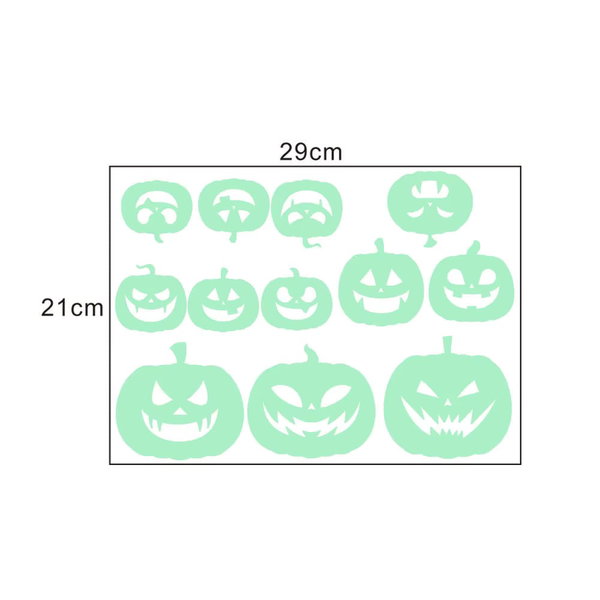 Świecące nietoperze na Halloween, dekoracja okien – Pumpkin