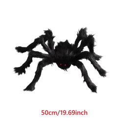 Pluszowy pająk czarny 50 cm dekoracja na Halloween