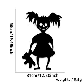 Naklejki na drzwi i okna Halloween, szkieletowa ręka, dynia – B / 1 szt.