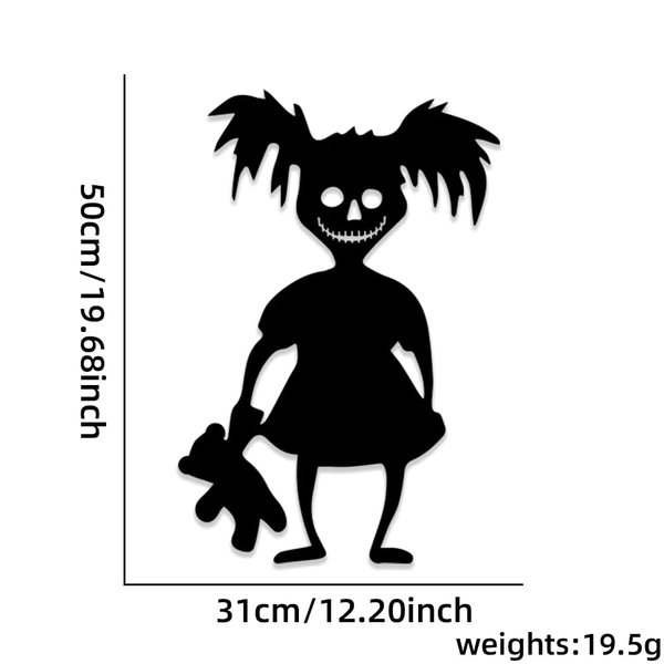 Naklejki na drzwi i okna Halloween, szkieletowa ręka, dynia – B / 1 szt.