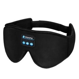 Maska na oczy do spania Bluetooth 3D czarna