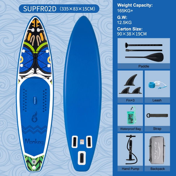 Deska SUP do wiosłowania 335×83×15 cm kolor SUPFR03F SUPFR02D(335*83*15 cm)