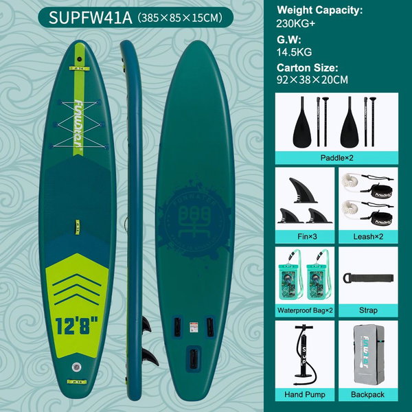 Deska SUP do wiosłowania 335×83×15 cm kolor SUPFR03F SUPFW41A(385×85×15 cm)