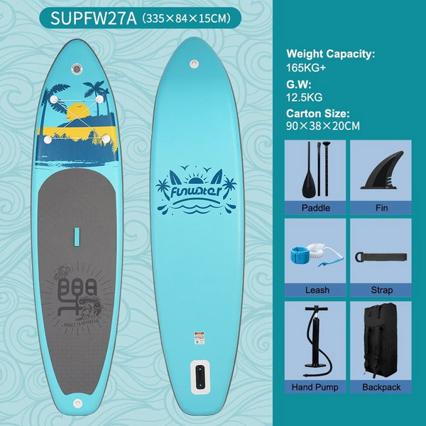 Deska SUP do wiosłowania 335×83×15 cm kolor SUPFR03F SUPFW27A(335*84*15 cm)