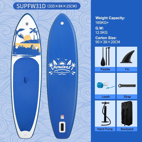 Deska SUP do wiosłowania 335×83×15 cm kolor SUPFR03F SUPFW31D(335*84*15 cm)