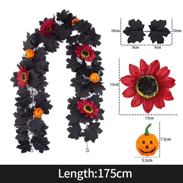 Girlanda z liści klonu 2M kolor S14-175 CM – S14 175 cm