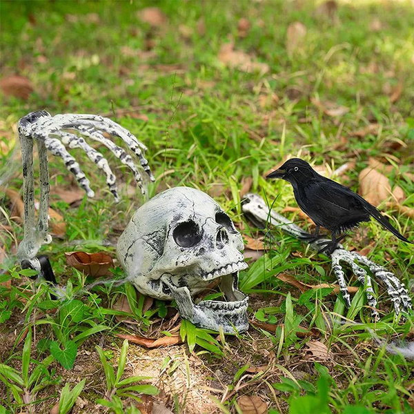 Czaszka dekoracyjna Halloween plastikowa
