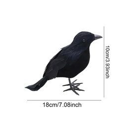 Sztuczne wróne Halloween 6 sztuk kolor Crow A