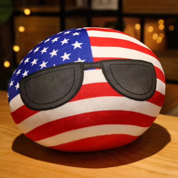 Pluszak Polandball 10 cm kolor United States B 30 cm
