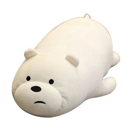 Pluszowa poduszka w kształcie misia IceBear, brązowa, 28 cm 90 cm
