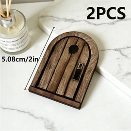 Drewniana dekoracja dziura dla myszy mini door 2 szt. Mini Door