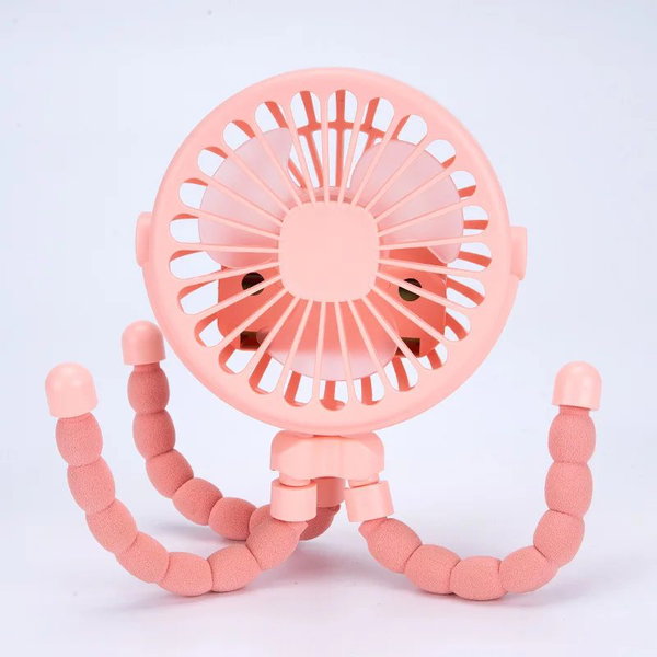 Wentylator do wózka dziecięcego z klipem 600 mAh – Pink