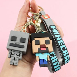 Breloczki 3D silikonowe Minecraft Zestaw Creeper Steve – BX1715-2P / 1 Set