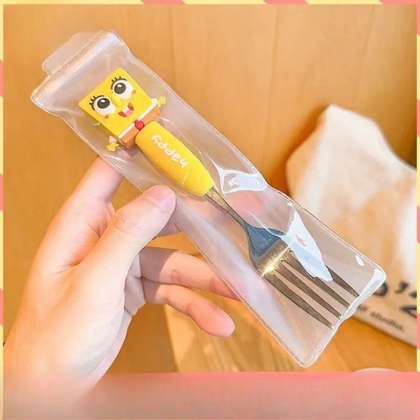 Zestaw sztućców z motywem SpongeBob uroczy estetyczny