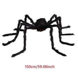 Pluszowy pająk czarny 150 cm dekoracja na Halloween