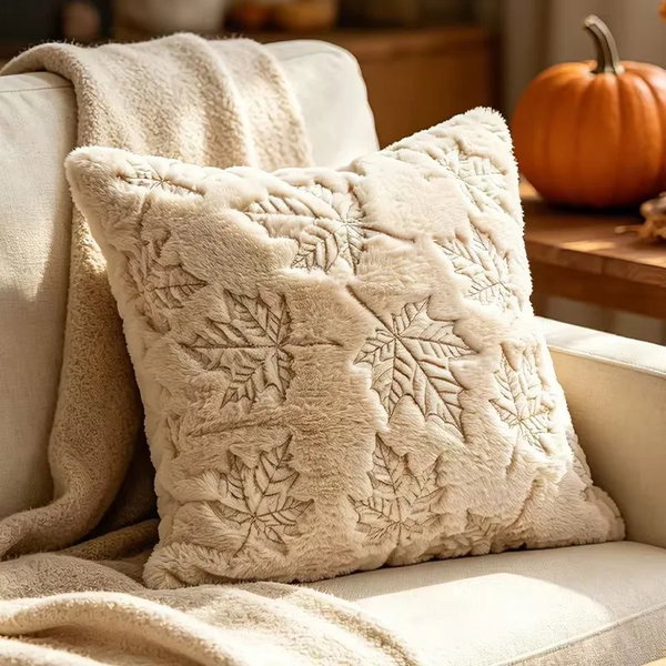 Poszewka z pluszu z liśćmi klonu 45×45 cm pumpkin 03 45×45 cm Maple 02