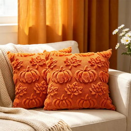 Poszewka na poduszkę z dyni, 45×45 cm, kolor Orange Orange-2 szt.