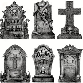 Nagrobki na Halloween Realistyczny straszny szkielet