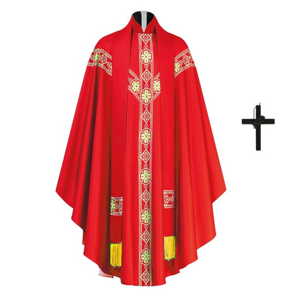 Kostium księdza czerwony, rozmiar XL
