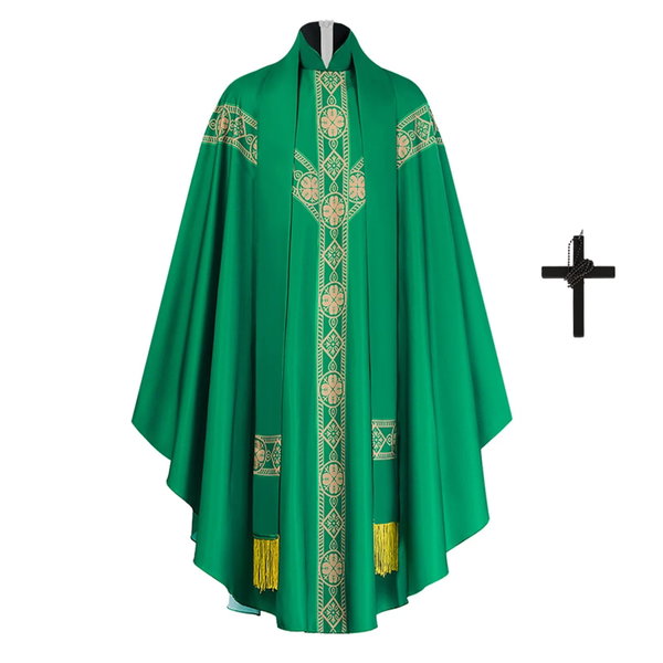 Kostium księdza zielony, rozmiar S