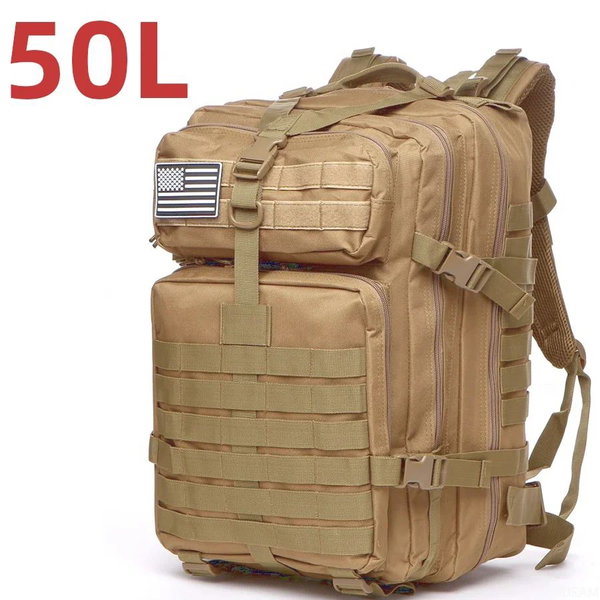 Plecak trekkingowy 25 l czarny 50 l (Khaki)