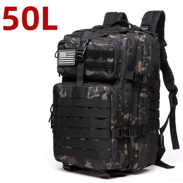 Plecak trekkingowy 25 l czarny 50 l (Camo Black)